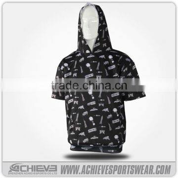 Men's Short Sleeve Hoodie /Custom Hoodie Printing