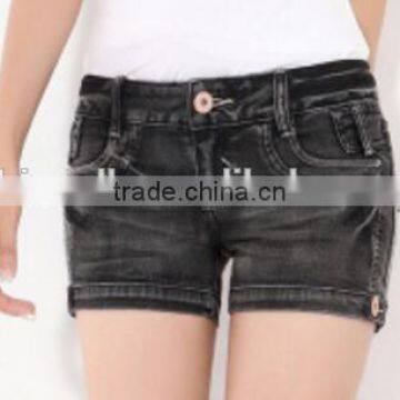 New summer for Women vintage High waist shorts jeans female Ripped