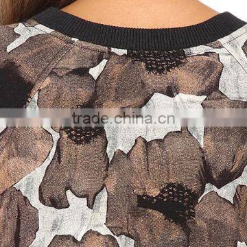 Long Sleeve Allover Floral Sweatshirt Hoodie photo-4