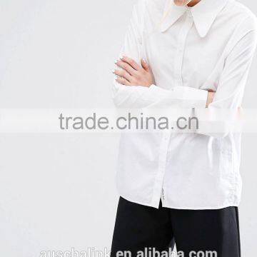 Best Selling Ladies Organic Cotton Office Shirts OEM Service photo-2