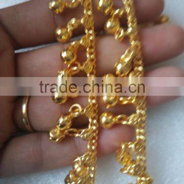 Gold TONE BELLS Payal ANKLETS Feet Bracelet PAIR photo-3
