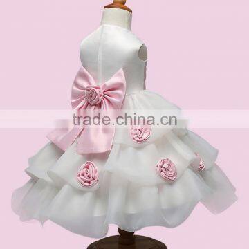 Latest Design Kid Girls Fancy Flower Wedding Dress Children Model Princess Party Dress One Piece Christmas Dresses photo-5