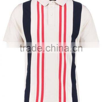 MGOO Factory Supplied Men Vertical Stripe Polo Shirt 100% Cotton Slim Fit Mens Polo photo-5