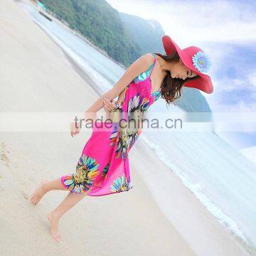 2015 Deep V Wrap Chiffon Swimwear Bikini Cover Up Beautiful Women Swimwear SV001144 photo-5
