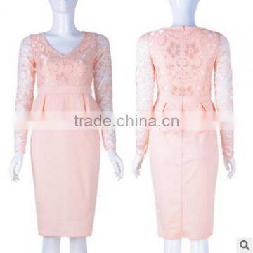 F20037A Lady Patchwork Dress Design Top Fashion Sexy Women Lace Dress photo-3