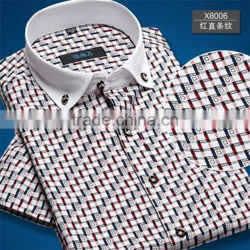 Long Sleeve Latest Luxury Design Men's Formal Business Dress Shirt Manufacture in China