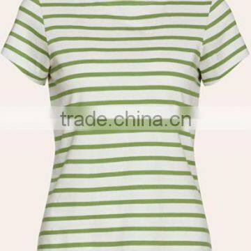 2017 Fashion Women Short Sleeve Organic Cotton Sailor T-shirt Printed photo-2