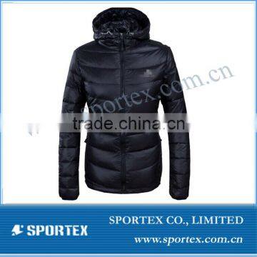 WOMENS DOWN JACKET COAT LIGHTWEIGHT WINDPROOF BLACK SUPER WARM HOODED OVERCOAT photo-1