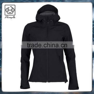 Woman soft shell fleece 100%polyester jacket winter style