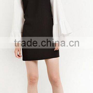 Runwaylover EY2207D Europe Style 2017 Women Fashion Flare Sleeve Party Dress