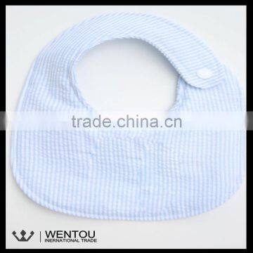 Customized Plain Seersucker Silicone Baby Bib