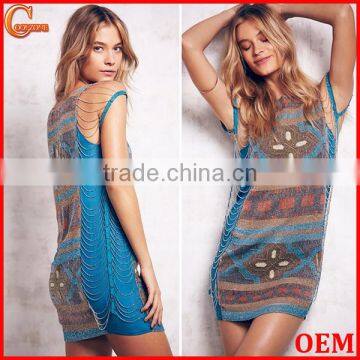 Sexy cap sleeve beaded short mini night dress