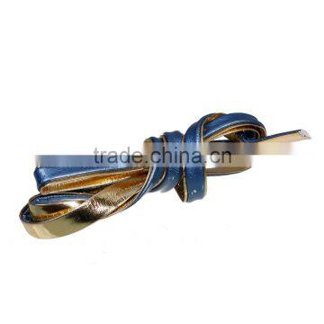 High Premium Quality Gold AB Color Flat PU Leather Cord 10mm