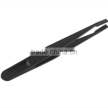100% Band New 6pcs Black Anti-static Plastic Tweezers Heat Resistant Repair Tool Straight Bend Promotion photo-3
