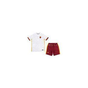 White Kids Soccer Jersey Football Traning Suit Boy Printing T shirt Sets Roma Away