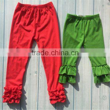 Directly sale many colors formfitting girls ruffle pants