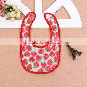 polyester backing waterproof double-sided 100% cotton baby bib