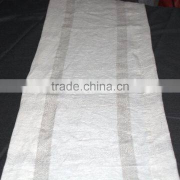 Linen table runner -- hand wiven fabric used