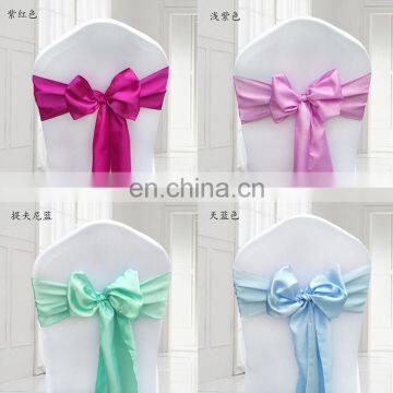 Hot Style Wedding Reception Decoration Bow Chair Sashes Satin photo-4