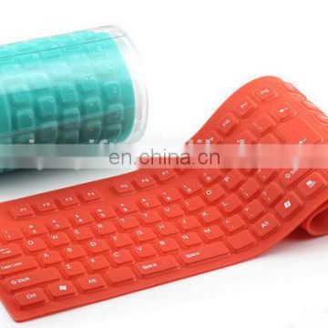 High quality durable waterproof USB port 109 keys silicone keypad