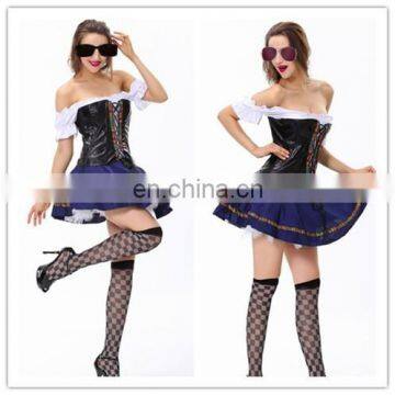 Royal blue women maid sexy costumes 2015