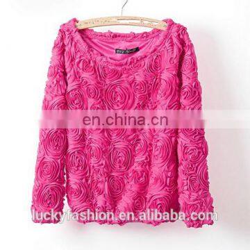 Hot sale pullover 3D flower women sweater