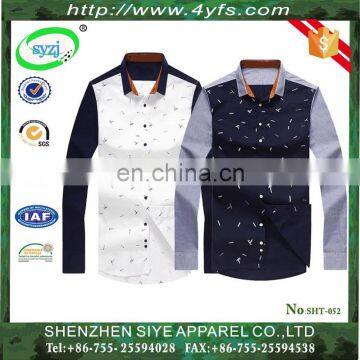 mens fashion short sleeve slim fit breathable casual shirts with pointed collar