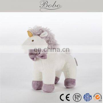 2017 New design baby animal plush horse toy with unicorn