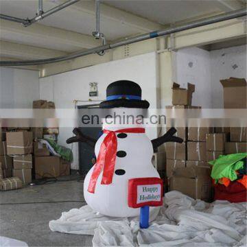 hot-sell giant airblown christmas decorations snowman inflatable add led light