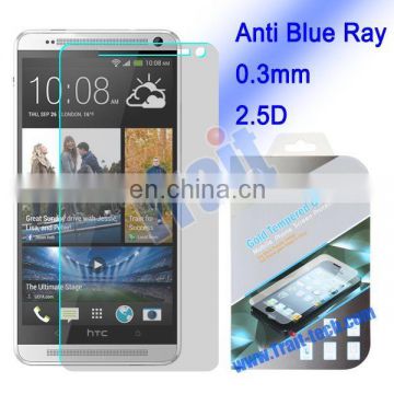 New Arrived 0.3mm 2.5D Anti-Blue Ray Tempered Glass Screen Protector for HTC One Max T6