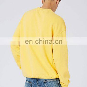 Soft Fleece Mens Zipper Pocket Crewneck Sweatshirt Without Hood photo-3