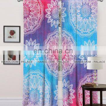 New Matrix Mandala Design Gypsy Door Dorm Decor Drape 100%Cotton Window Curtains