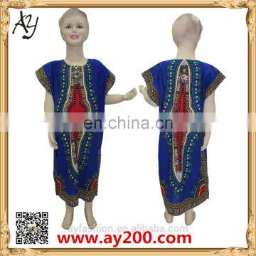 Hot sale African Printing dashiki kids girls dress new design dress