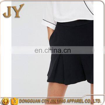 Plain Smart Shorts Pleat Front Shorts Zip-side Fastening Short Pants China photo-4