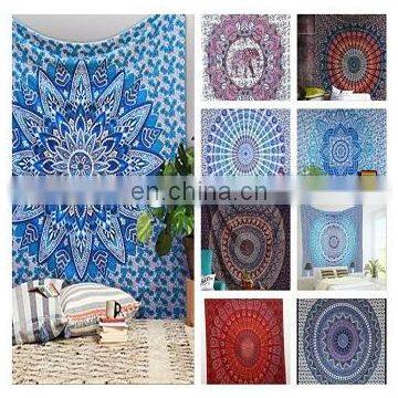 Double size mandala tapestry multi colour Bed cover bed sheet SSTH54