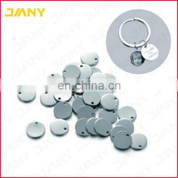 Custom Silver Tone Round Circle Stamping Blank Metal Tags for jewelry