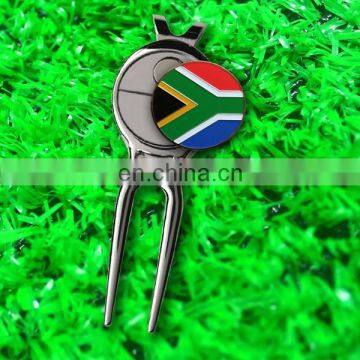 Custom shape golf divot repair tool with good quality ball marker