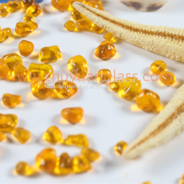 Shandong Zhuyuan Export Recycle Glass Bead Intermix 1-3mm3-6mm6-9mm Orange Yellow Aggregates Glass Bead photo-2
