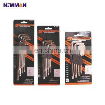 ODM Offered Supplier Industrial Hex Key Wrench, 9pcs Torx Set