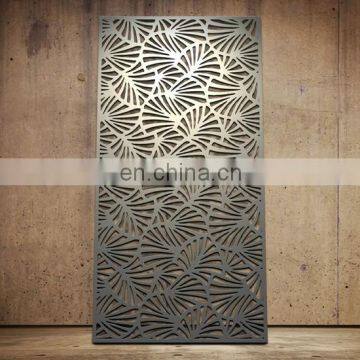 Laser cut decorative aluminum panels for walls