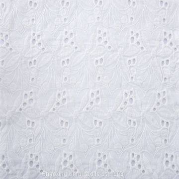 High Quality Swiss White Cotton Lace Embroidery Fabric