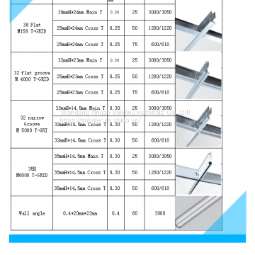 Factory Supply Different Types of Gypsum Ceiling Pvc Fittings T-bar Suspended Ceiling Grid photo-2