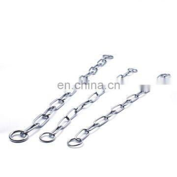 Premium Poodle Teddy Golden Retriever Pet Collar With Chrome Ring Chain photo-4