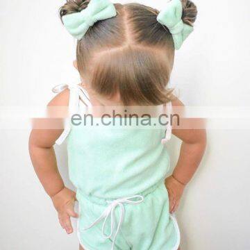 Toddler Girls Romper Short Jumpsuit Baby Ribbed photo-3