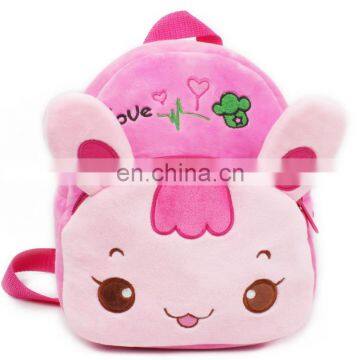 Baby Girl Pink Backpack Infant Cute Rabbit Mini Backpacks for 1-2T Plush Soft Gift photo-3