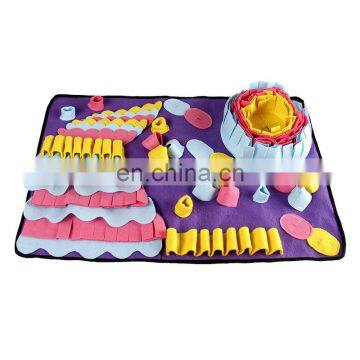 Dog Snuffle Mat Slow Feeding Dog Cat Food Mats Nosework Pet Activity Training Blanket