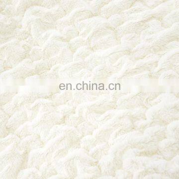 Top Seller Super Soft Extra Cozy Luxury Embossed Rabbit White Faux Fur Throw Blanket for Bed photo-6