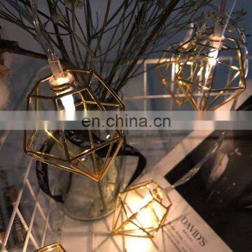 Holiday Lighting Led Metal Diamond String Decoration Christmas Wedding Light