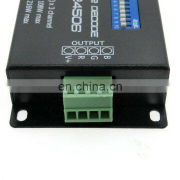 PX24506 DMX 512 Decoder Driver 9A DMX 512 Amplifier 12V 24V Led DMX512 Controller for RGB LED Strip Lights photo-3