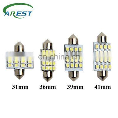 10Pcs Festoon 31mm 36mm 39mm 41mm C5W LED Dome Light Bulbs 16 SMD 3528 Car LED Interior Lights Auto Map Reading Lamps White 12V